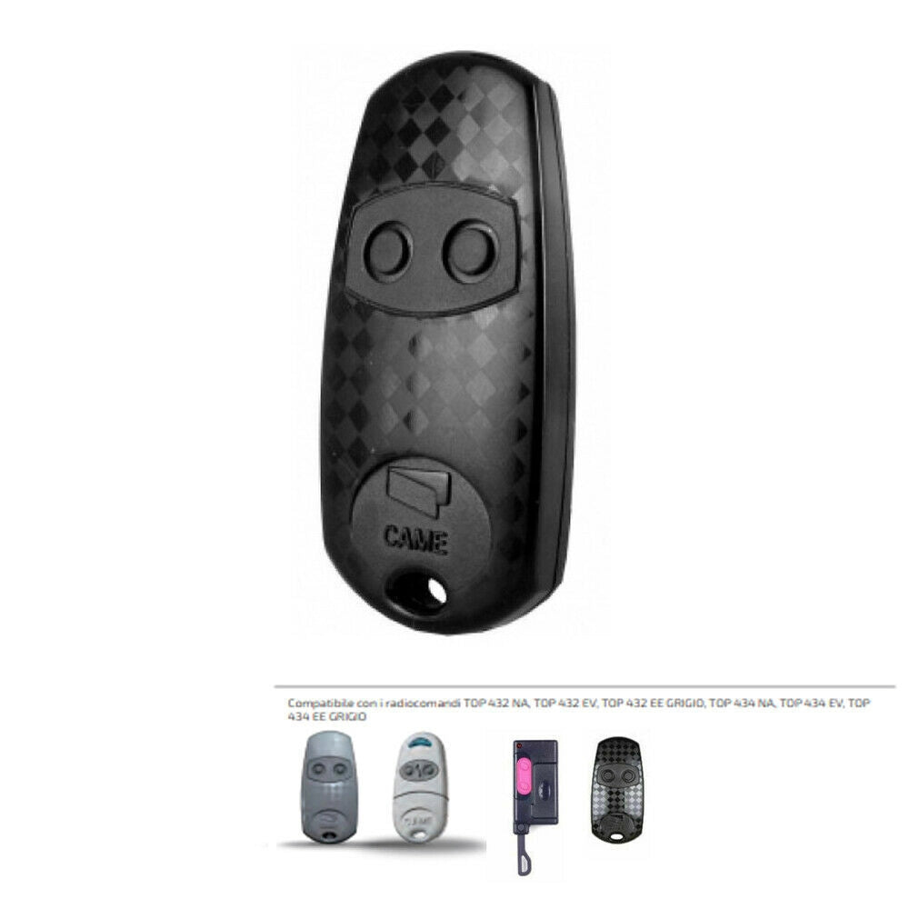 RADIOCOMANDO TELECOMANDO CANCELLO CODICE FISSO CAME TOP 432 EV AUTO 433 2 TASTI