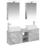 Set di mobili per il bagno 5 pcs Grigio Cemento 3406834