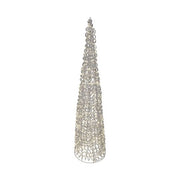 Decorazione luminosa natale amicasa 9493904 cono silver