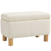 Pouf con contenitore ¨C zephmum ¨C crema, similpelle, 60x38x40 cm