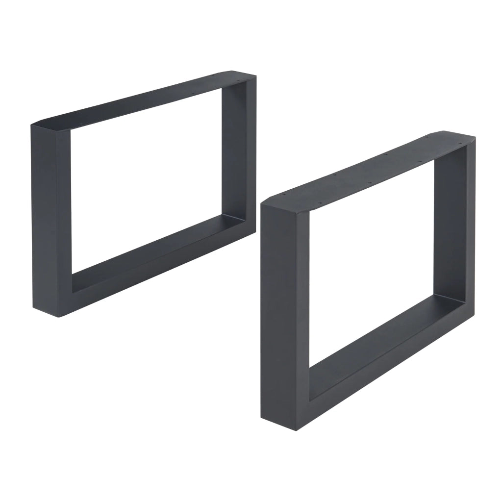 Set di 2 gambe per tavolo mobili moderni design originale fai da te acciaio 40 x 64 cm nero 03_0009677