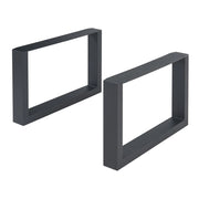 Set di 2 gambe per tavolo mobili moderni design originale fai da te acciaio 40 x 64 cm nero 03_0009677