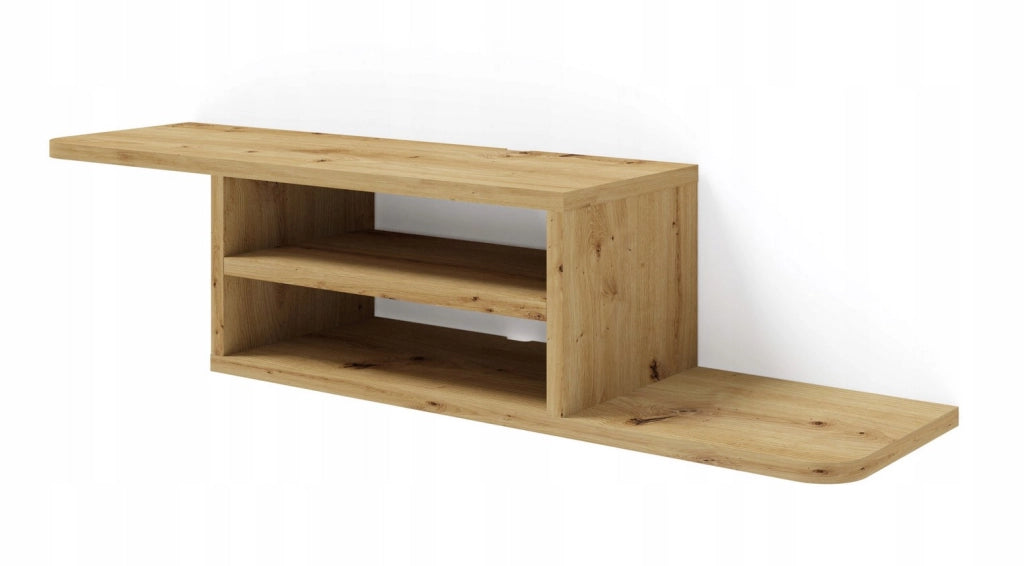 Mobile porta TV sospeso minimal DEDAL cm 90x22x20h  Rovere