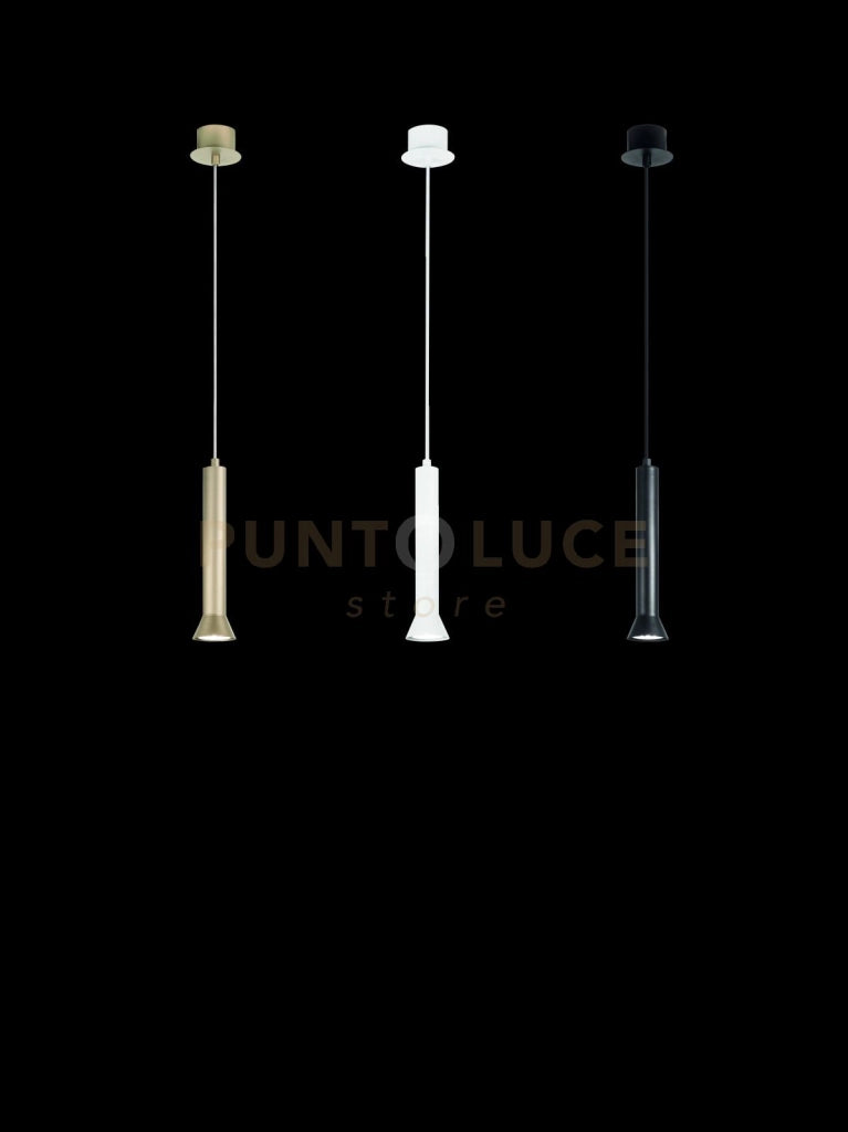 SOSPENSIONE LILA PICCOLA NERO H.26CM D.6,6CM 1 LUCE ATTACCO GU10