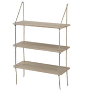 Mensola da parete con 3 ripiani con fissaggio a corda 60 cm effetto legno 03_0001714