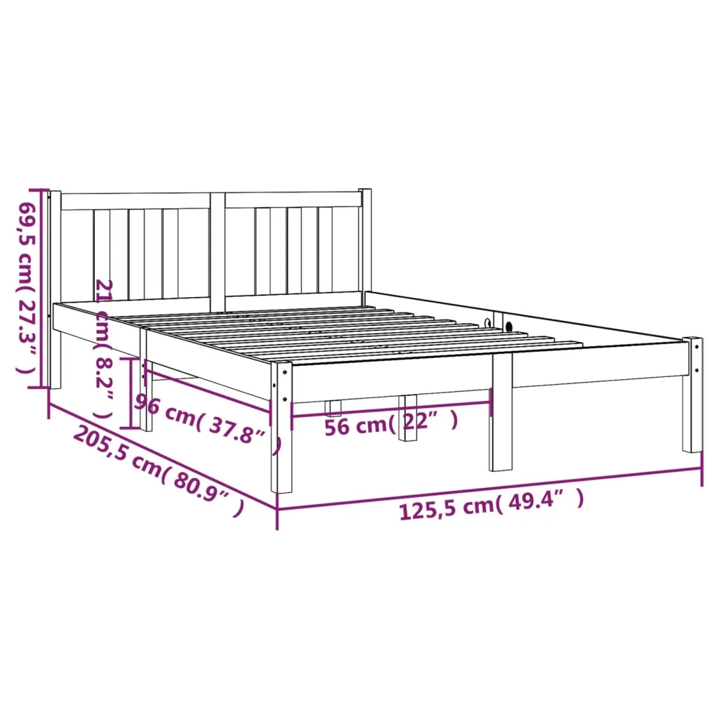Giroletto senza Materasso Ambrato in Legno di Pino 120x200 cm 814882