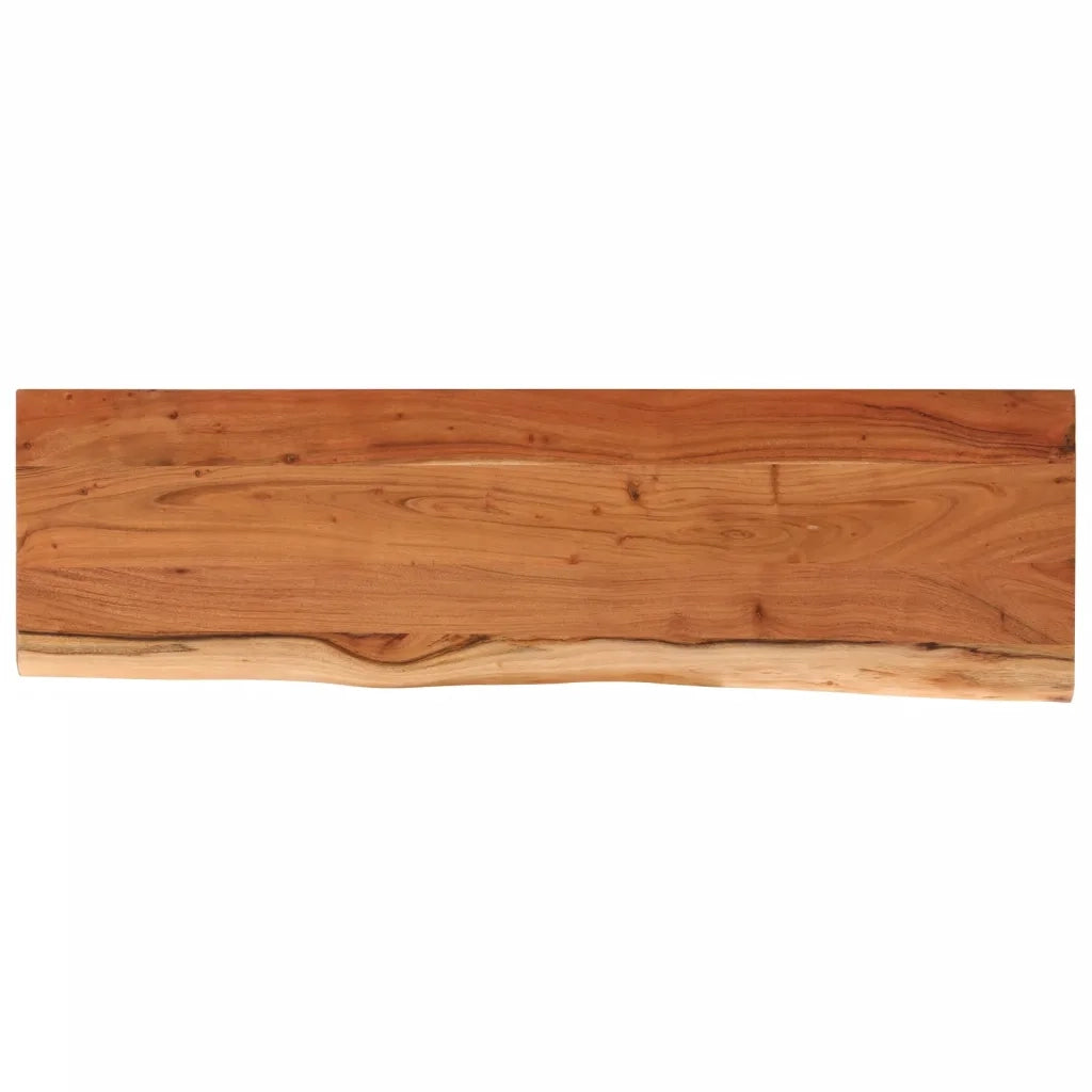 Mensola a Muro 90x30x2,5cm Rettangolare Legno Acacia Bordi Vivi 370239