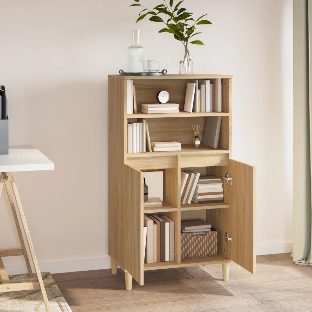 Credenza Rovere Sonoma 60x36x110 cm in Legno Multistrato 821223