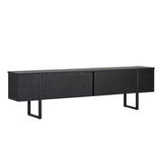 Supporto TV in legno "Onera" - 180 x 30 x 50 cm - Nero / Legno nero