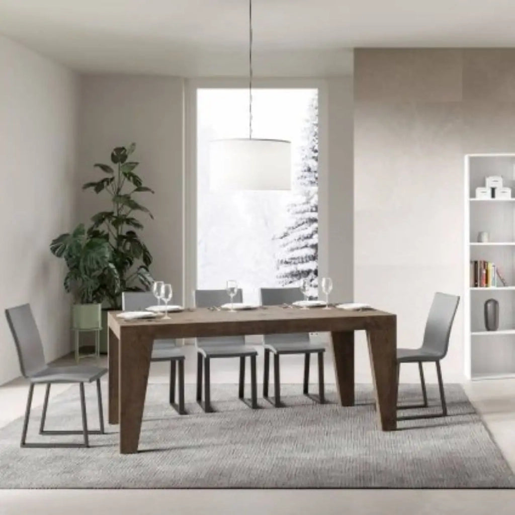 Tavolo allungabile 160/264x90 cm Naxy colore noce