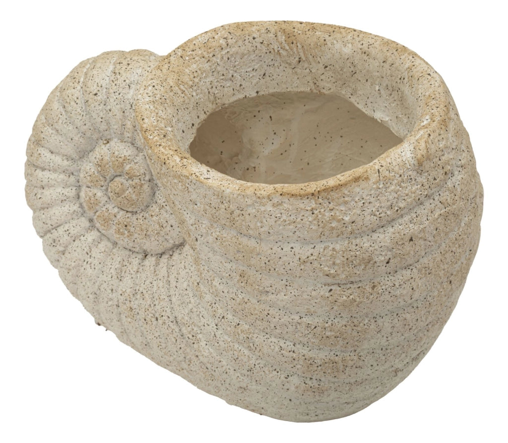 Vaso Shell Sand 33x19x23 cm in Mgo Beige