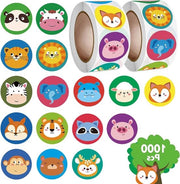1000 motivatiestickers autoadesivi per bambini - 16 motivi animaleschi carini
