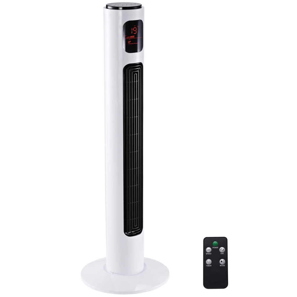 Ventilatore a Torre Silenzioso con Telecomando ¨C zephmum ¨C 45W 3 Velocit¨¤ 3 Modi Timer 10H Oscillazione 70¡ã Bianco