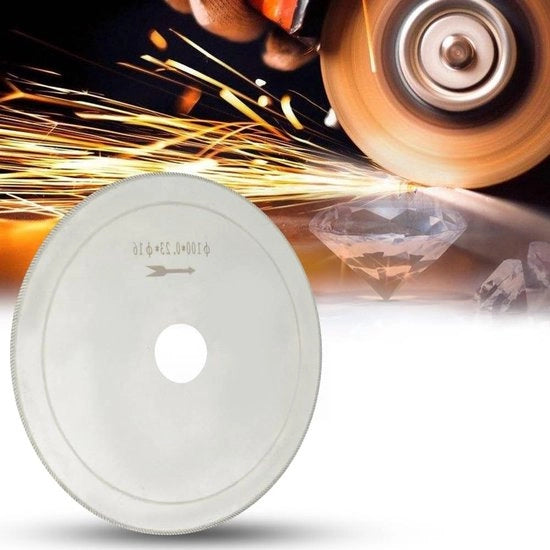 10 Set di Lame a Diamante Ultradure 100 mm * 16 mm Diametro 0.23 mm - Disco a Diamanti Rotondo per Taglio e Liscio Gioielli in Pietre Preziose Lame di Taglio