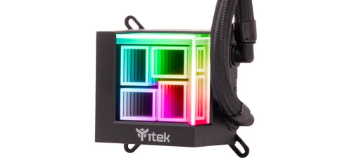 itek HYDRO CUBE 240B Processore Kit di raffreddamento a liquido 12 cm Nero 1 pz