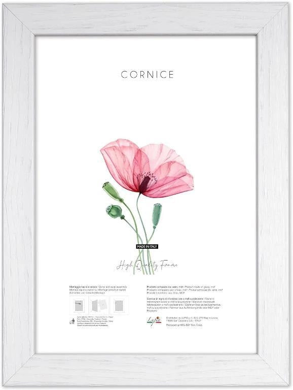 Cornice Portafoto da Parete Shabby Chic White 21 x 29,7 cm