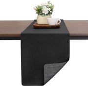 Tavolo da cocktail in plastica imitante legno, moderno, antiscivolo, resistente al calore, lavabile, tavolo da cocktail per esterno, per decorazioni da tavola per feste (grigio-nero, 30 x 183 cm)