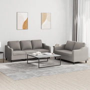 Set di Divani 2 pz con Cuscini Tortora in Tessutocod mxl 82315