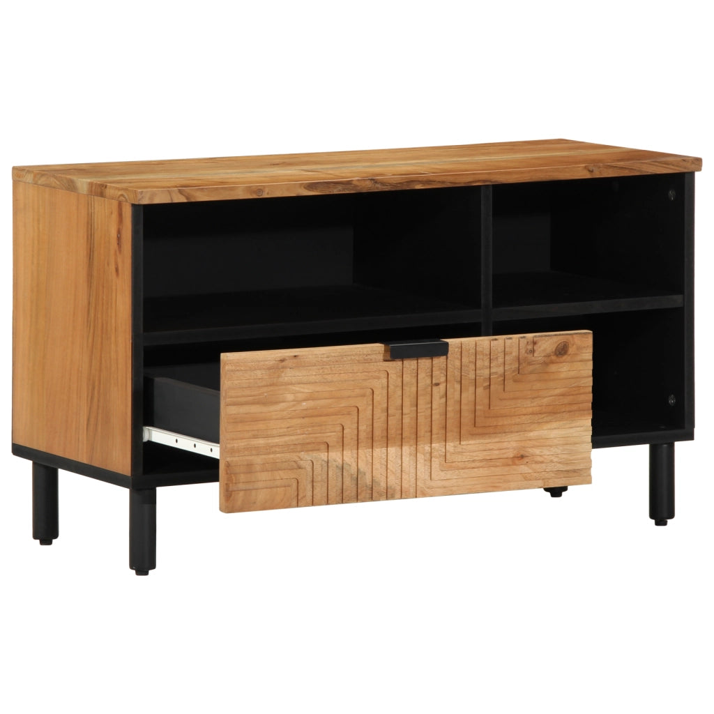 Mobile TV  80x33,5x46 cm in legno massello di acacia