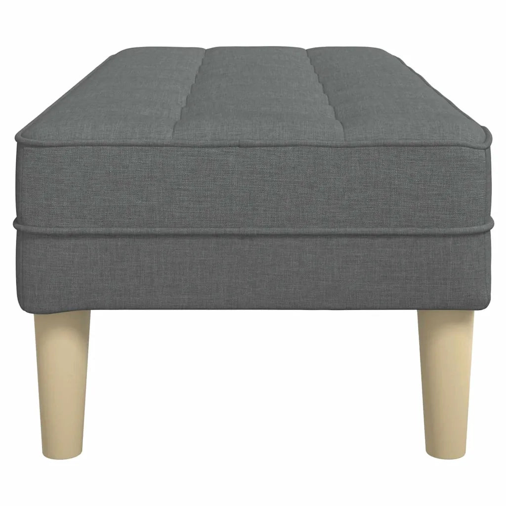 panchina con cuscino Grigio scuro 113 x 57 x 39 cm Tessuto 42001936