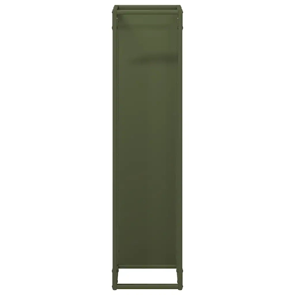 Rastrelliera per Legna da Ardere Verde Oliva 25x25x100 cm CFW5292060
