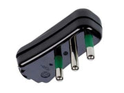 SPINA PIATTA 2 POLI + TERRA NERA LINEA GARANTI- - nera 10A 82531-E - 10 pezzi FANTON