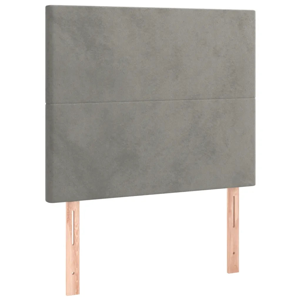 Giroletto a Molle con Materasso Grigio Chiaro 120x200cm Velluto 3137713