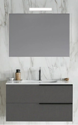 MOB.BAGNO  80CM OIKOS LINO 2CASS +SPECCHIO +FARETTO - SAVINI
