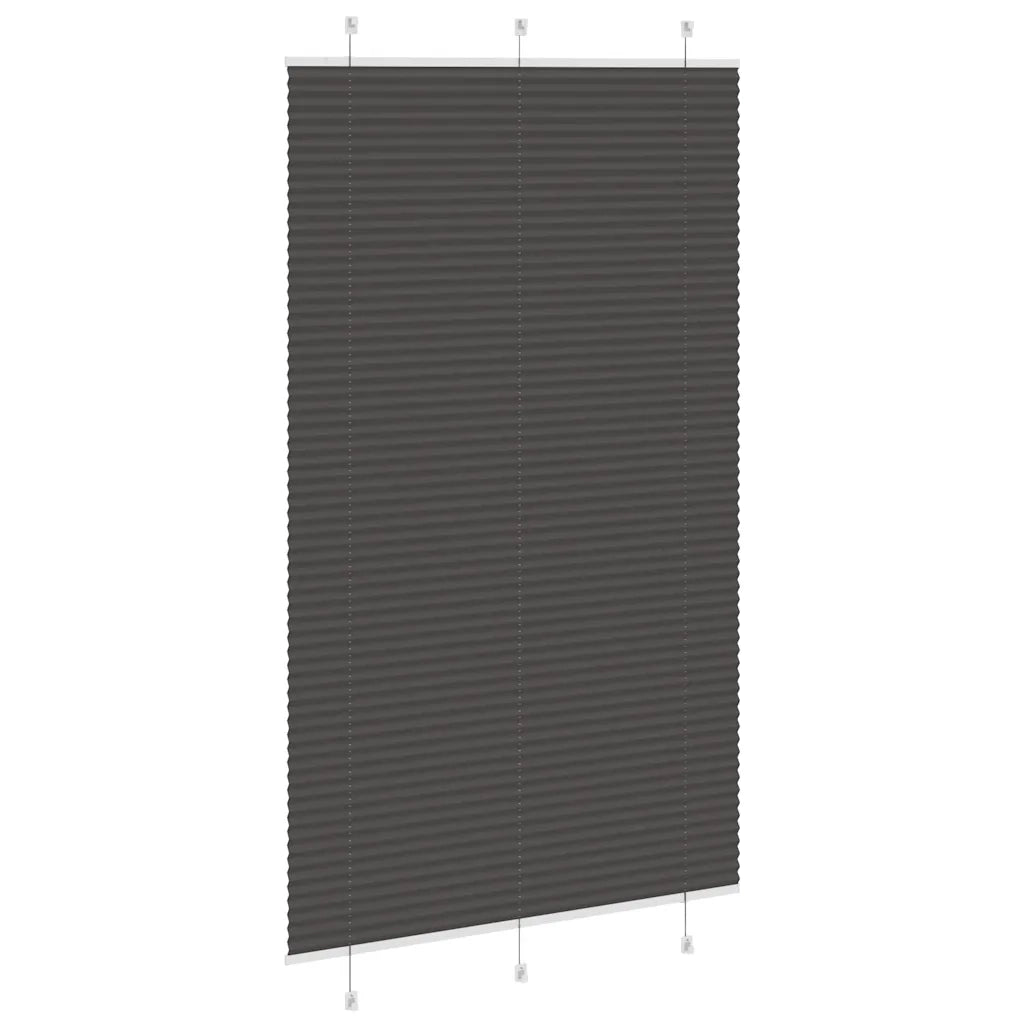Tenda Plissettata Nera 120x200 cm Larghezza Tessuto 119,4 cm 4015164
