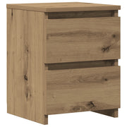 Comodino | Armadio da Notte | Mobiletto da notte Rovere Artigianale 30x30x40 cm in Legno Multistrato