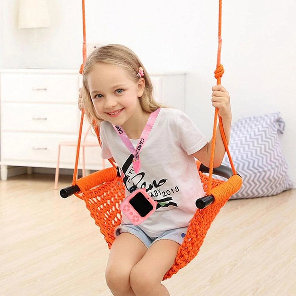 Trade Shop - Fotocamera Istantanea Bambini Digitale Hd 1080p 4 Rotoli Scheda Sd Doppia Lente -
