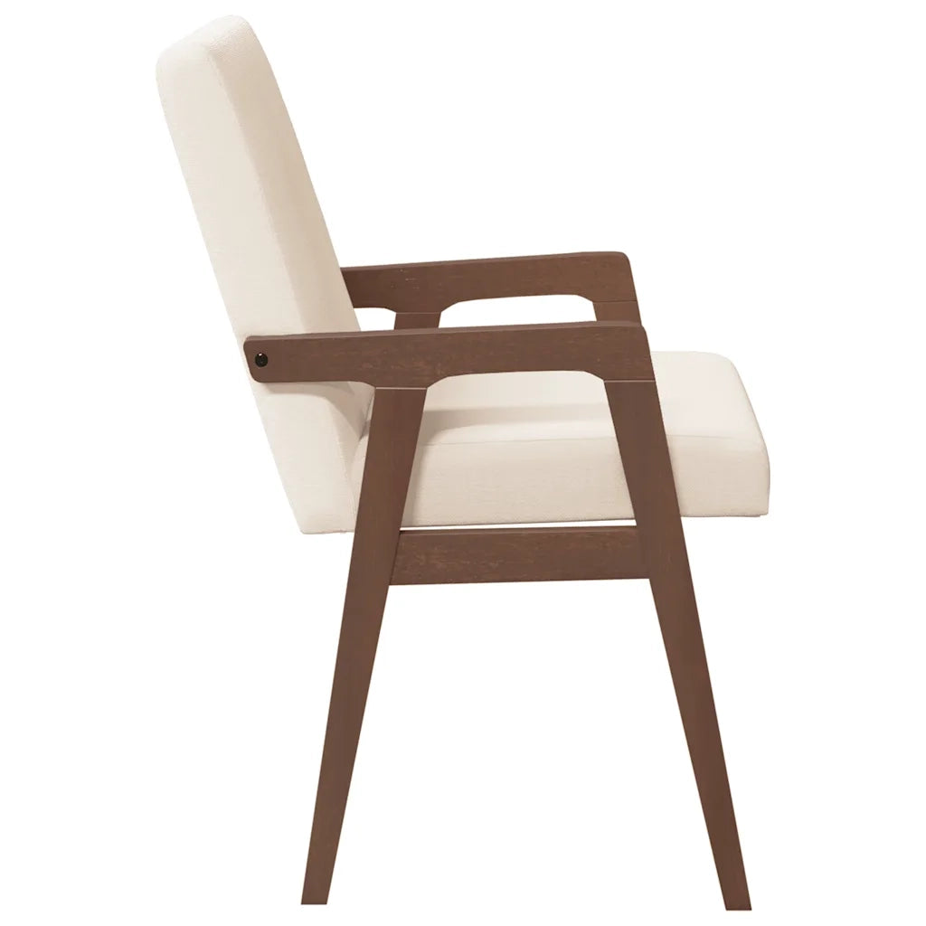 Sedie da Pranzo con Cuscini 2pz Marrone Legno Massello di Hevea 4102481