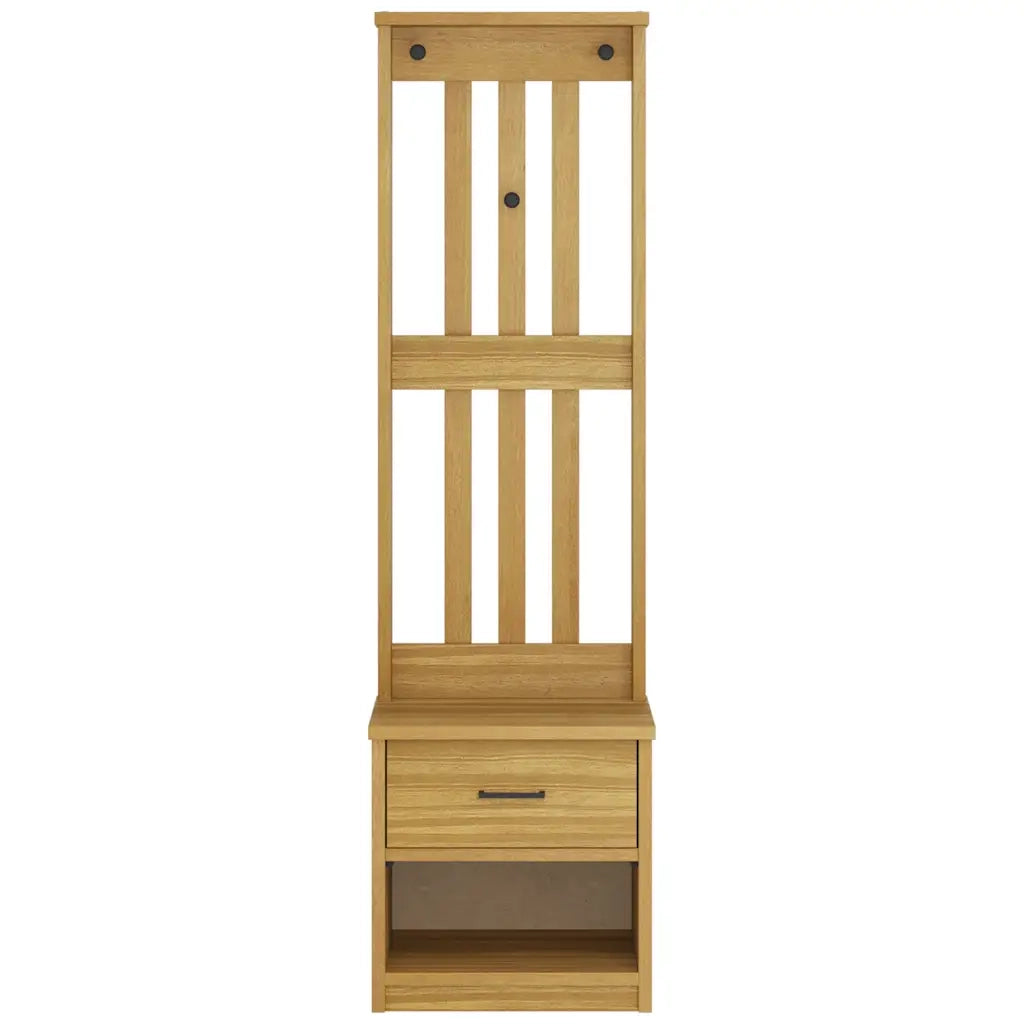 Albero da Ingresso SANDNES 45x40x159,5 cm in Legno di Pino 4010482