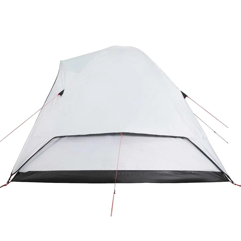 Tenda Familiare a Cupola 6 Persone Bianca Tessuto Impermeabile 94558
