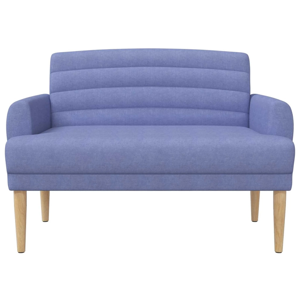 Loveseat con bottoni imbottiti Blu jeans 116 x 67 x 80 cm 42041787