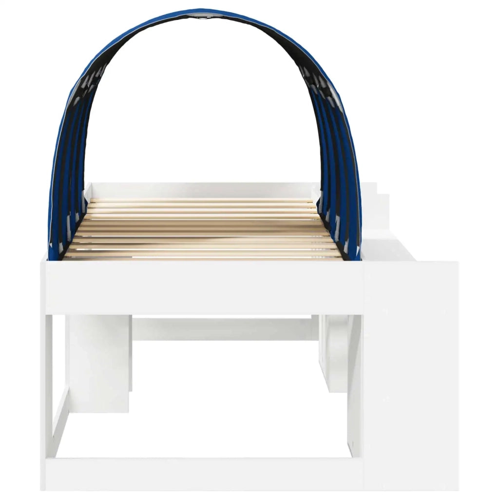 Letto alto per bambini con storage 3 pz Bianco e Blu 3423595