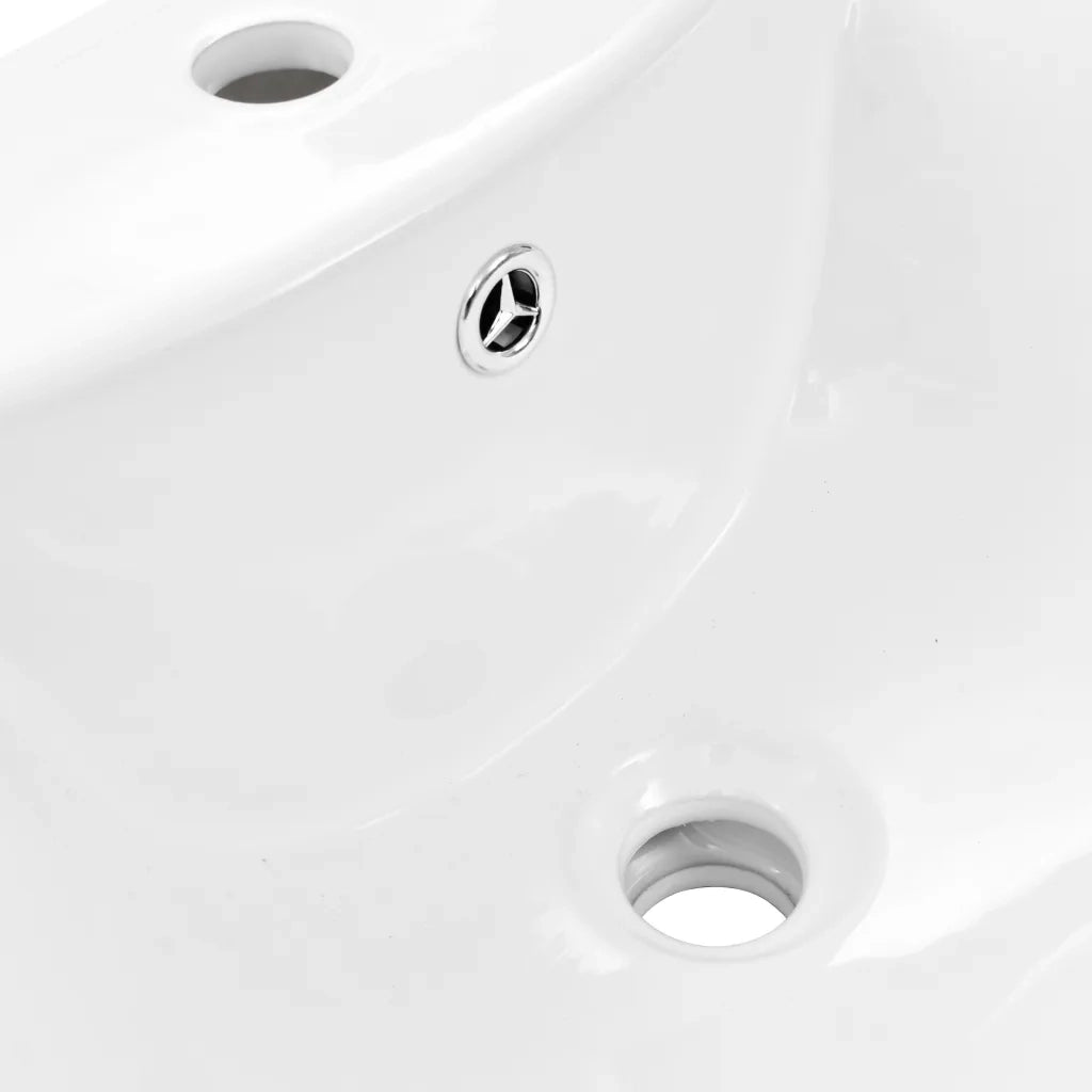 Lavandino a Colonna in Ceramica-Lavabo-Lavello Bianca 580x470x200 mm