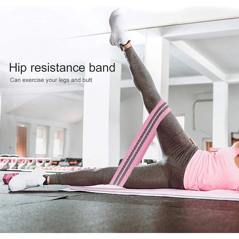 Trade Shop - Fascia Elastica Esercizi Bande Resistenza Allenamento Yoga Fitness Antiscivolo - Nero   L