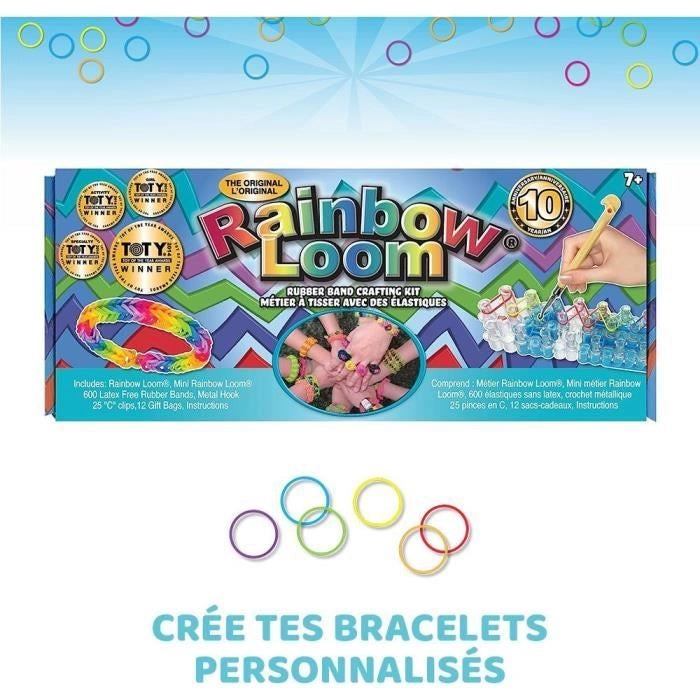 Rainbow Loom Original - Bandai - Telaio con 600 elastici - CD00001
