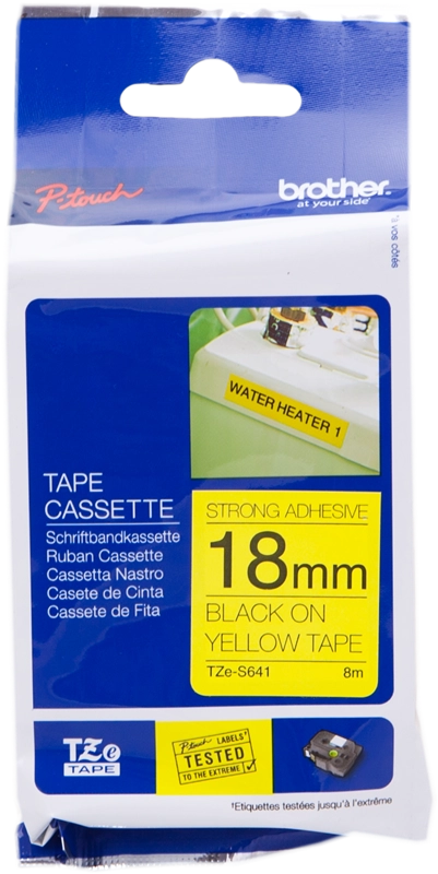 Brother TZE-S641 nastro per etichettatrice Nero su giallo TZ
