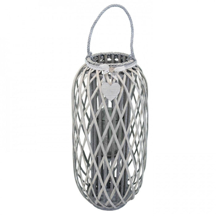Lanterna Caroline   in Vimini Grigio