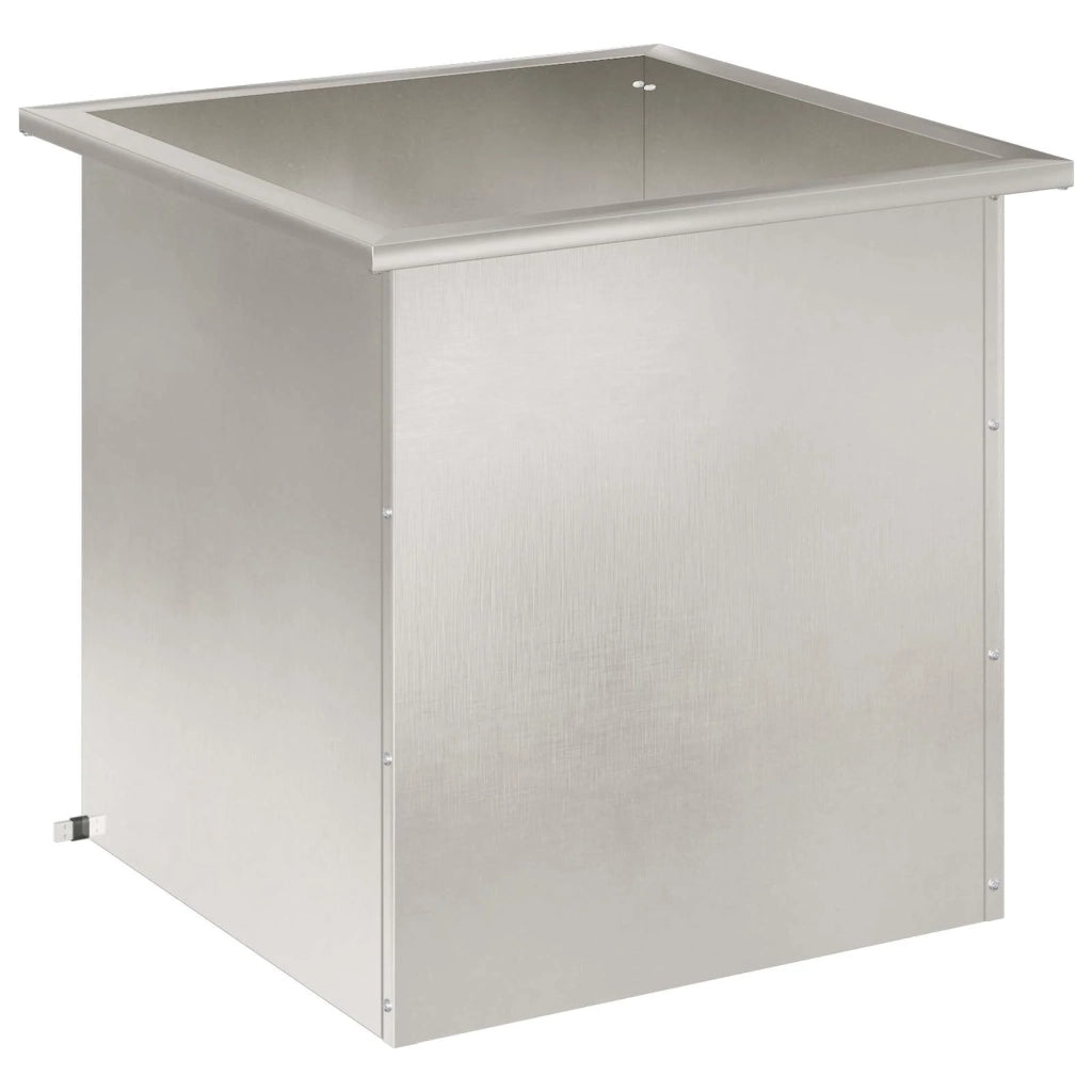Fioriera da giardino con LED Argento 50 x 50 x 48 cm 8008190