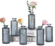 Vasi da tavolo in vetro, 6 pezzi, mini vasi per decorazione, flaconi in vetro per uso domestico, per matrimoni, compleanni e feste.