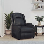 Divano Sedia-Poltrona Reclinabile Nera in Similpelle 722399