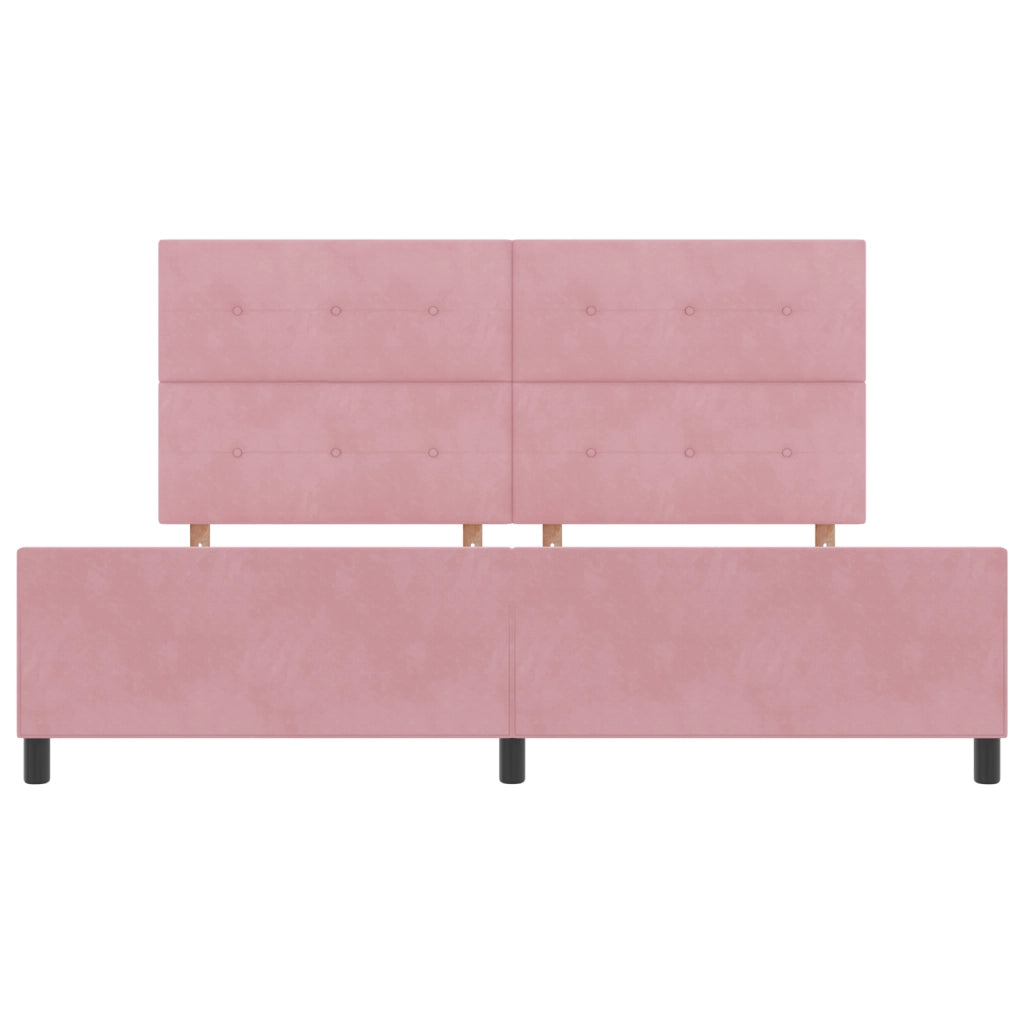Rete letto  Rosa 200x200 cm in Velluto