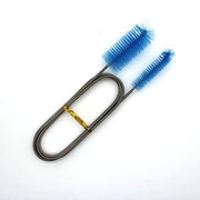 Kit di spazzola per pulire tubi con doppia testa (2 m) – Spazzola flessibile per tubi, scarichi, acquari e uso domestico (Azzurro)