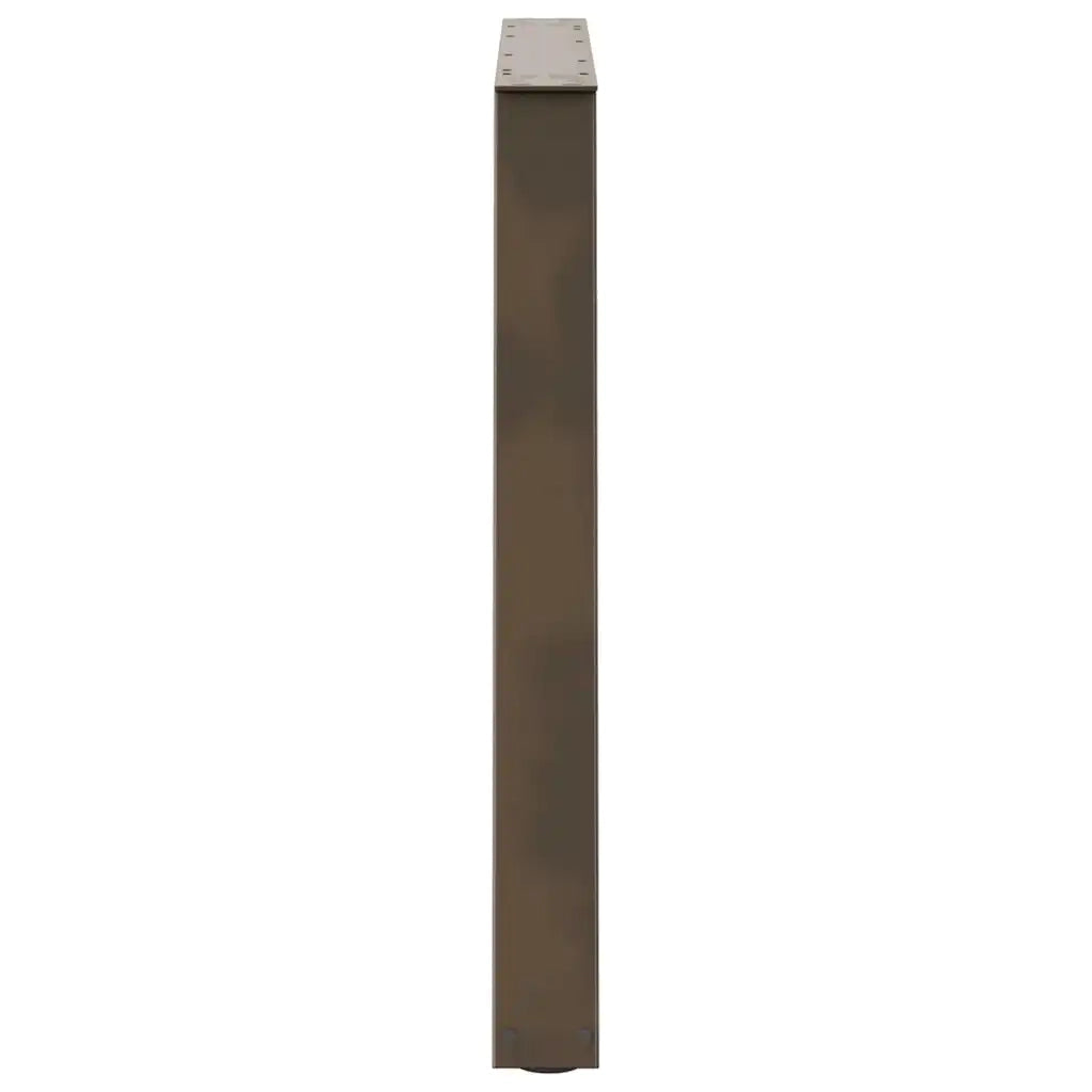 Gambe per tavolo da pranzo a forma di V 3 pz in acciaio naturale 90x(72-73,3) cm 4012595