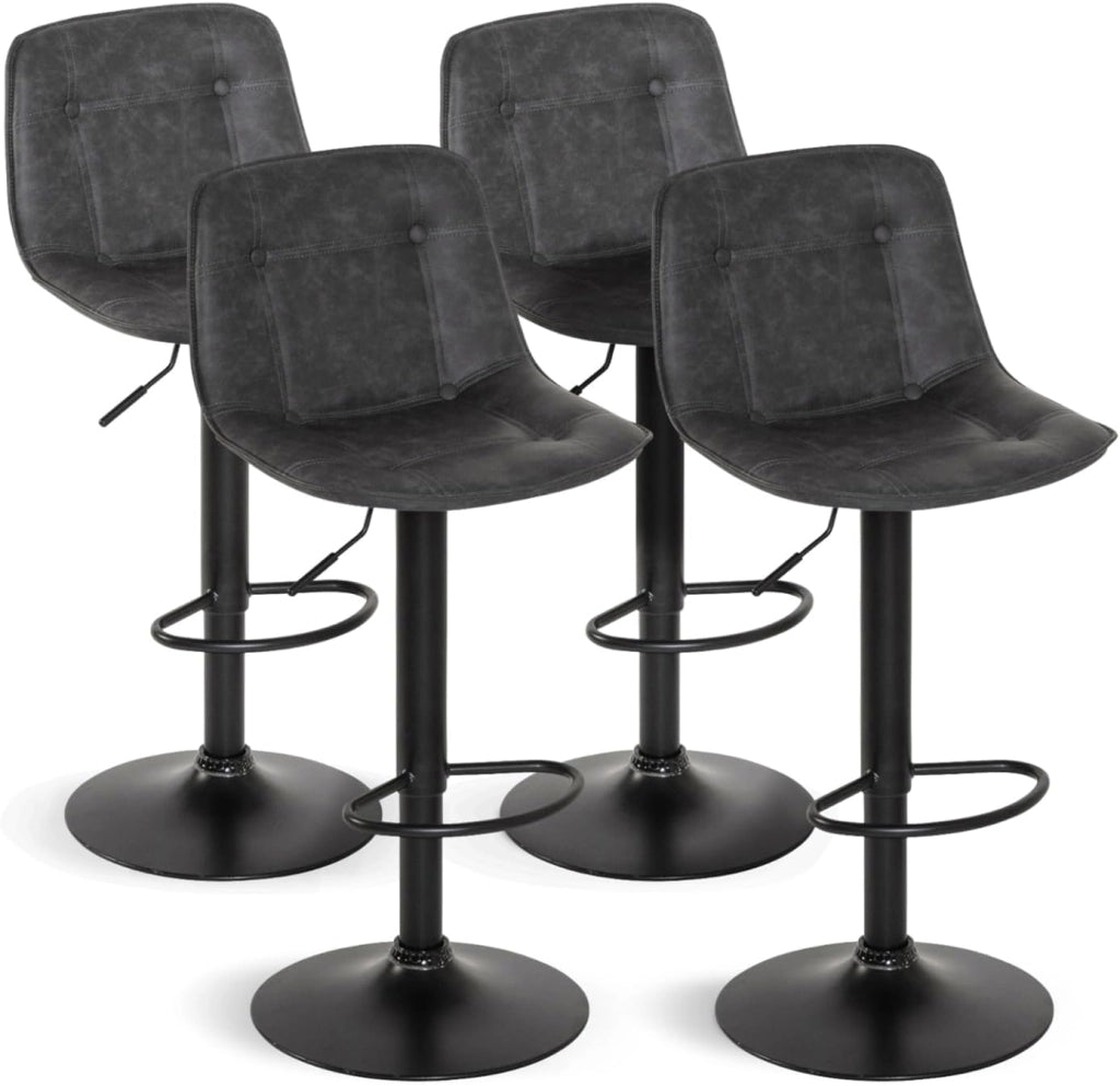 Set di 4 sgabelli da bar DENVER grigio vintage