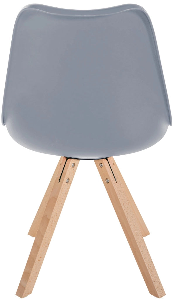 Sedia Sofia in plastica grigio,natura (quadrato)