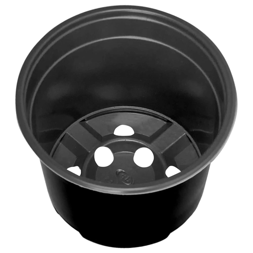 Set di 200 vasi cilindrici in plastica nera moderni e pratici 15 x 12,5 cm 02_0059664